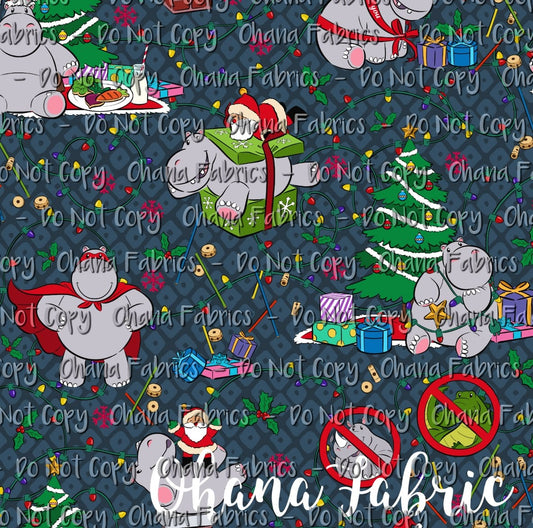 OHF24 Hippo Christmas - Slate Main