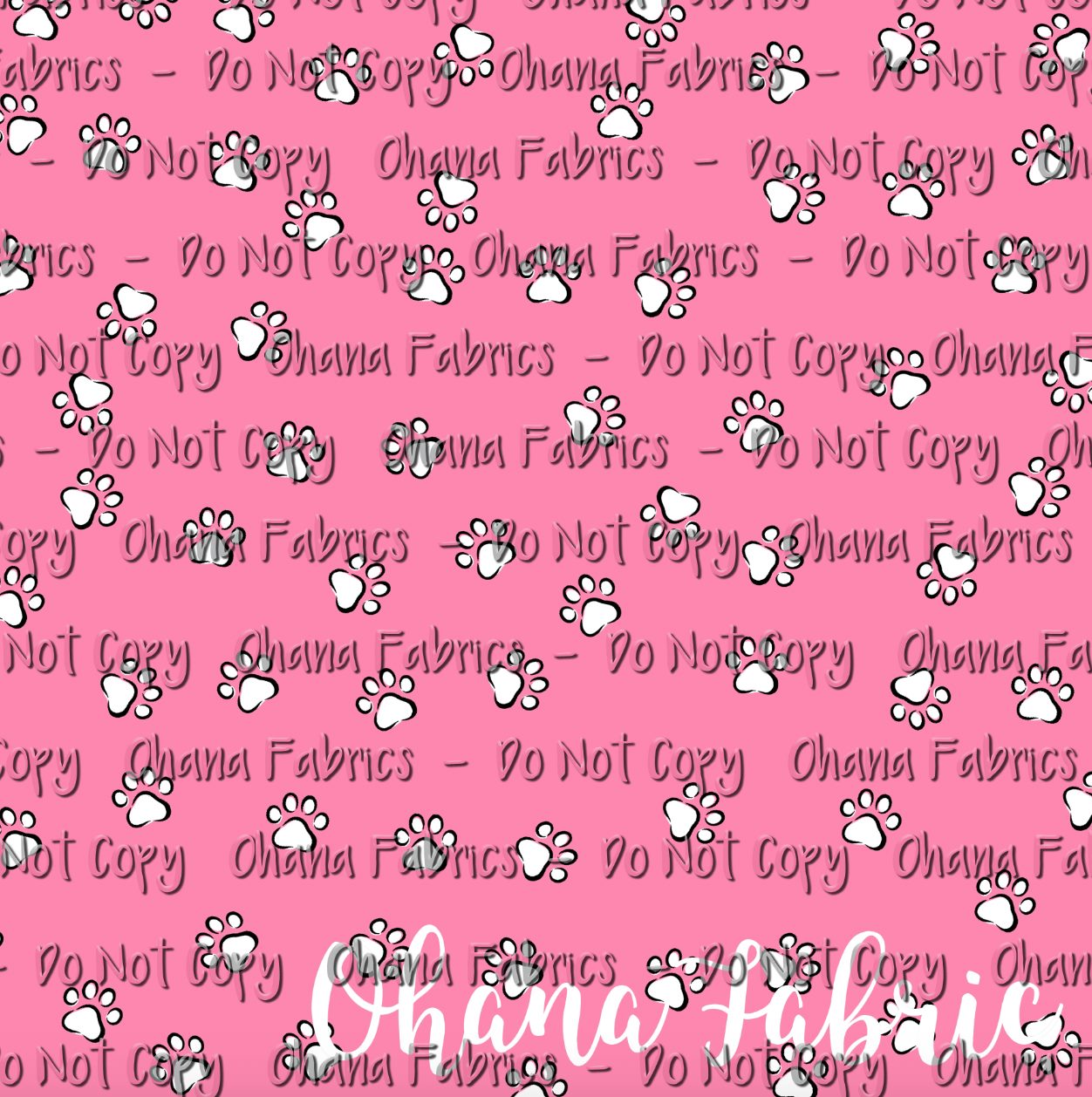 OHF24  CATS & DOGS - PAWS Pink