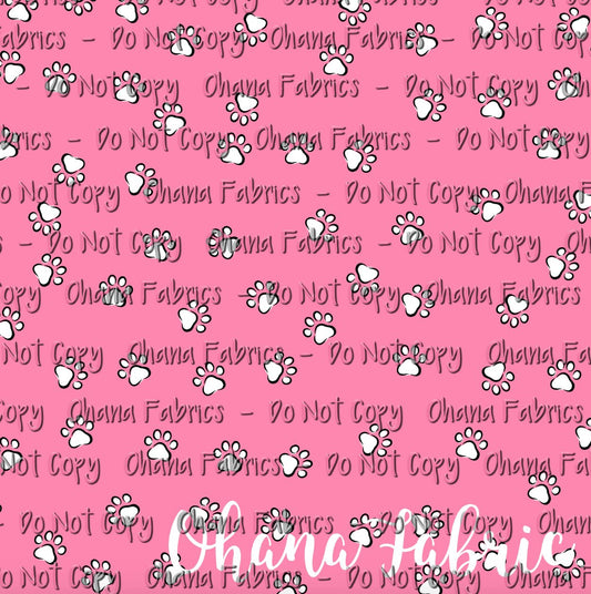 OHF24  CATS & DOGS - PAWS Pink