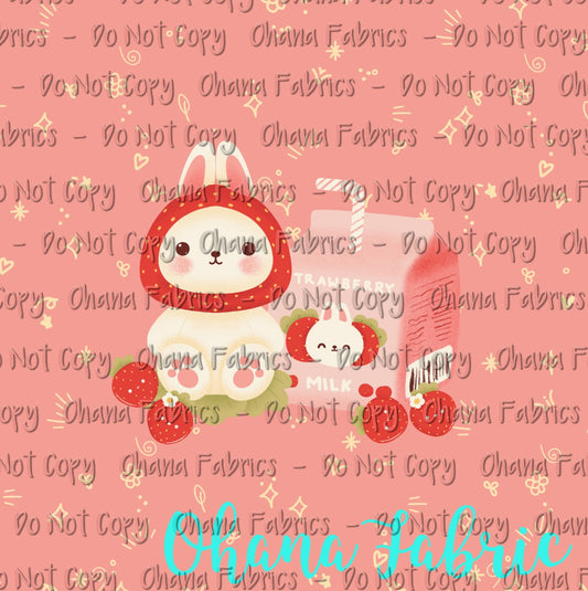 OHF24 MOCHI -  STRAWBERRY BUNNY BK panel set