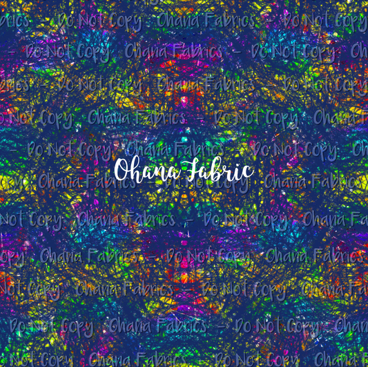 OHF24 Chalk Scribbles - Navy Multi