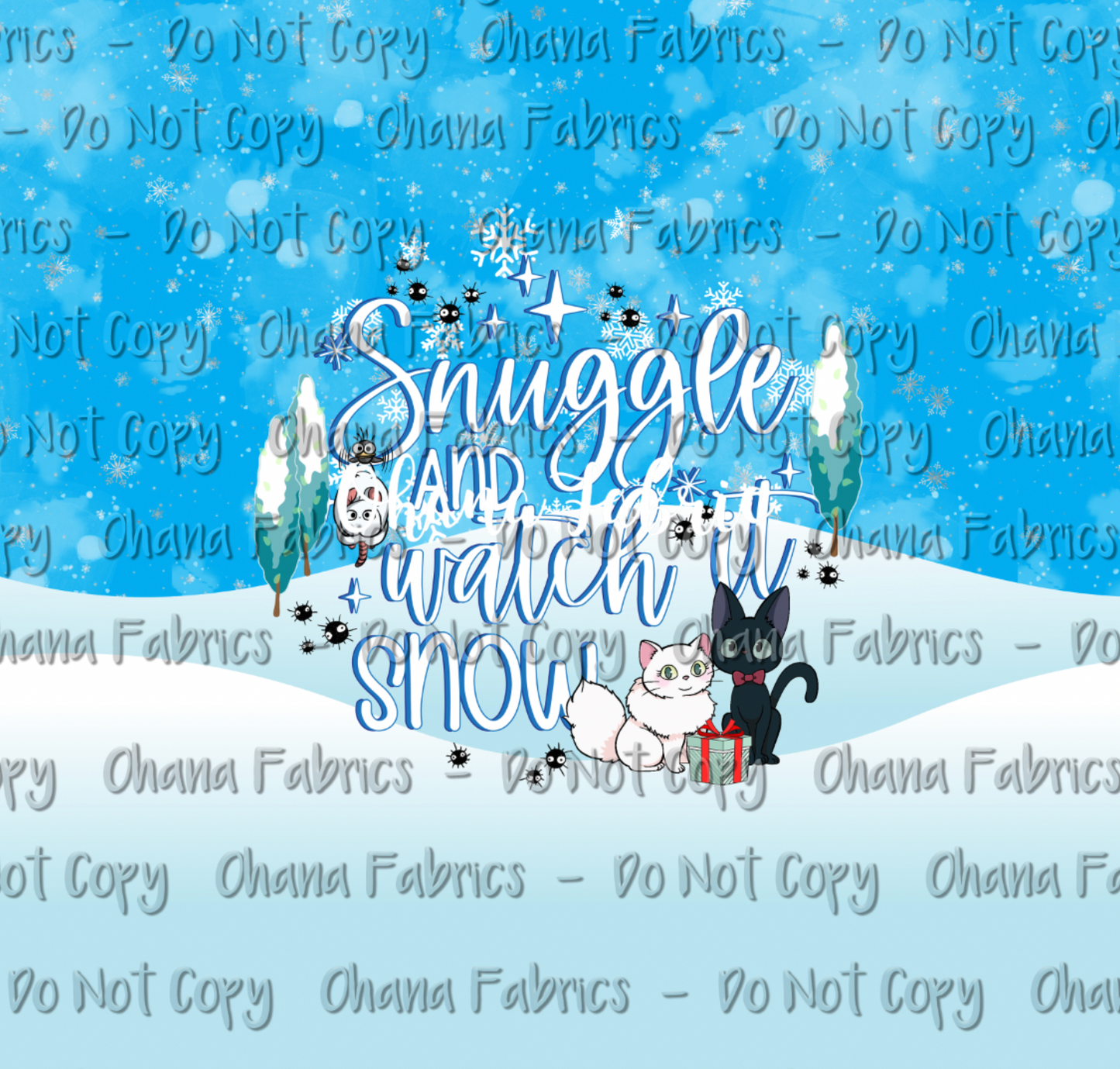 OHF24 Family Christmas - BLUE - BK panel set