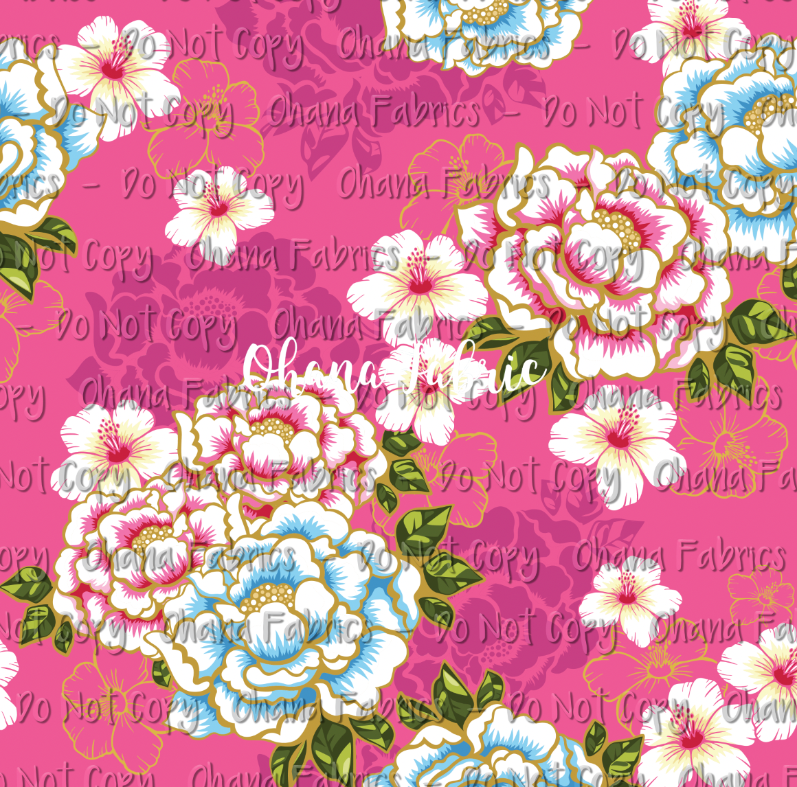 R119 Choose Base -  Asian Flowers Pink