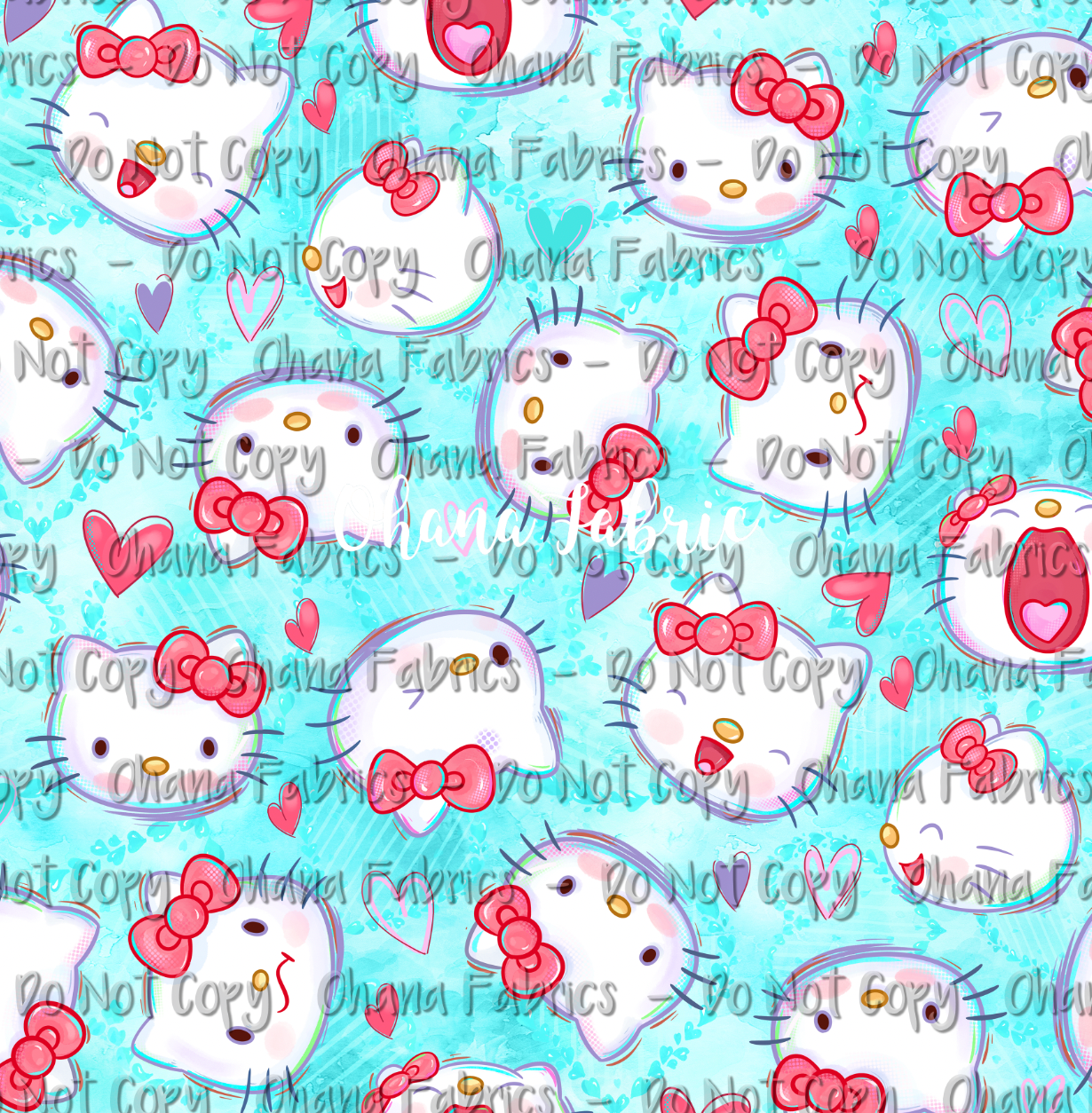 R119 Choose Base - Kawaii Love - Silly Faces Turquoise