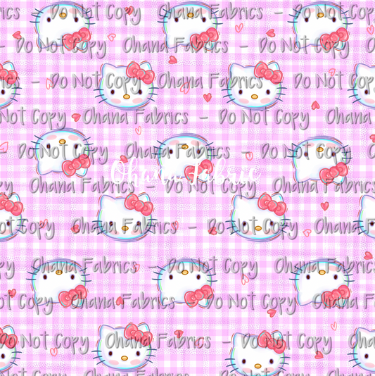 OHF24 Kawaii Love -Directional Kitty Face Pink