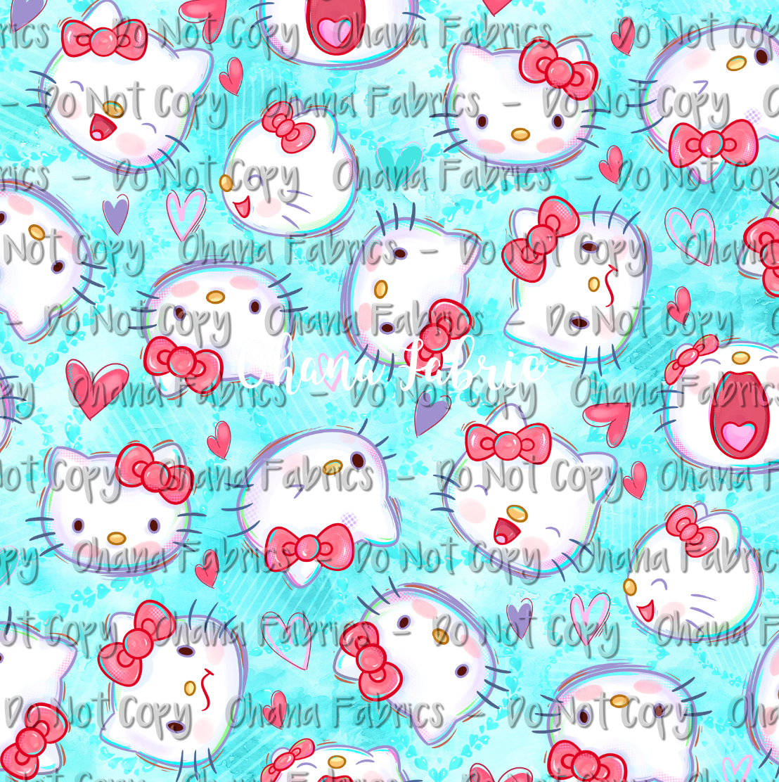 OHF24 Kawaii Love - Silly Faces Turquoise