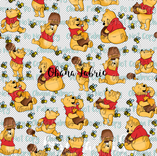 R122 Clear PVC Vinyl - 100 Acres Honey Bears