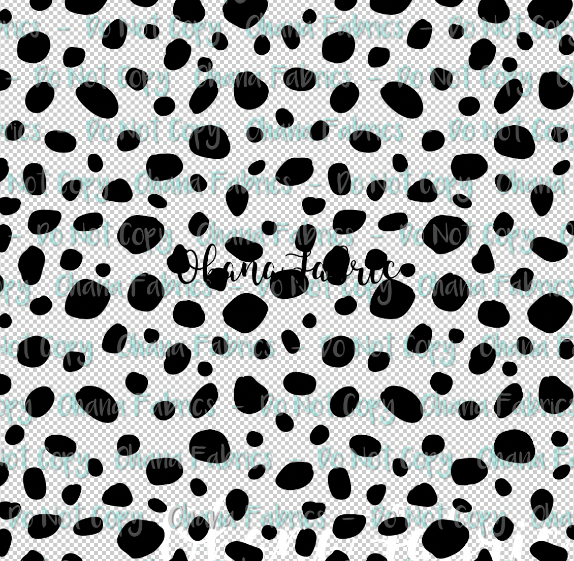 R122 Clear PVC Vinyl - 101 Pups SPOTS