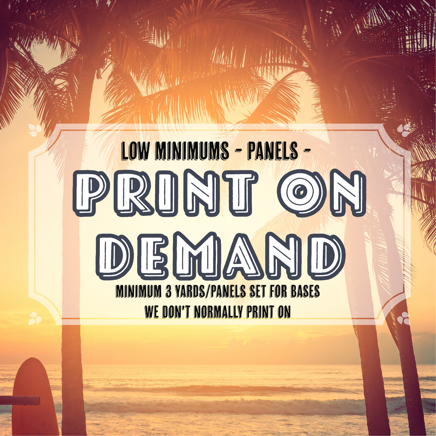 OHF24  PRINT ON DEMAND - OTHER BASES - PANEL SETS