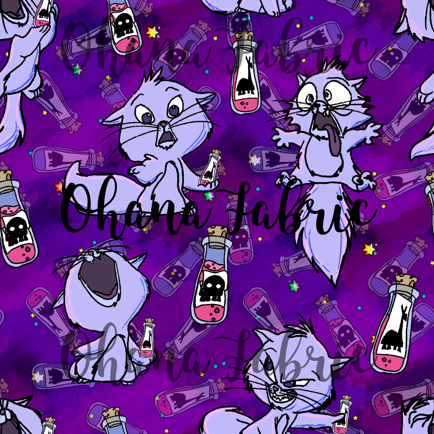 R120  Mad Kitty - Purple - Pebble Vinyl