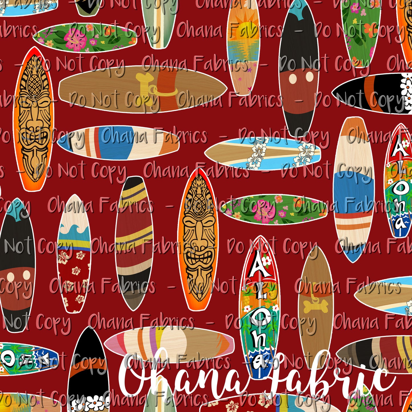 OHF24 Hawaiian Holiday - Surfboard Red